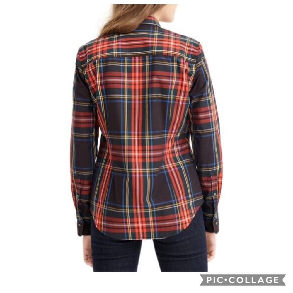 J Crew | Stewart Tartan Perfect Slim Stretch Shirt - Picture 2 of 5